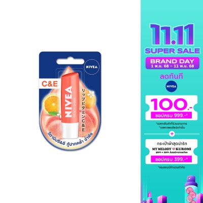Nivea นีเวีย ลิป พีชชี่ ซีแอนด์อี 4.8 กรัม