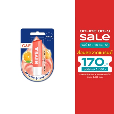 Nivea นีเวีย ลิป พีชชี่ ซีแอนด์อี 4.8 กรัม