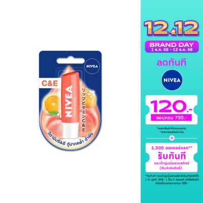 Nivea นีเวีย ลิป พีชชี่ ซีแอนด์อี 4.8 กรัม