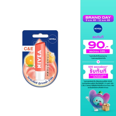 Nivea นีเวีย ลิป พีชชี่ ซีแอนด์อี 4.8 กรัม