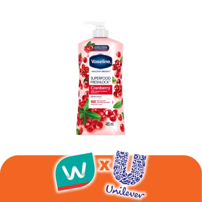 Vaseline - Vaseline Healthy Bright Superfood Freshlock Cranberry 480 Ml.