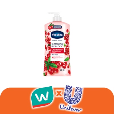 Vaseline - วาสลีน เฮลธี้ ไบรท์ ซุปเปอร์ฟู้ด เฟรชล็อค แครนเบอร์รี่ 480 มล.