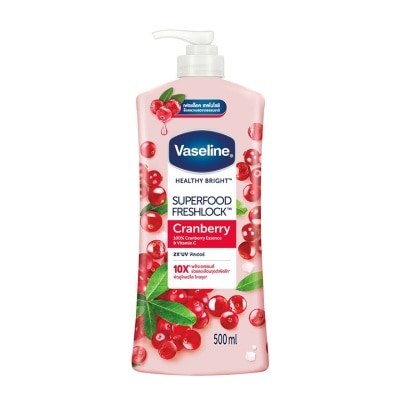 Vaseline Vaseline Healthy Bright Superfood Freshlock Cranberry 500 Ml. เซรั่มวิตามิน ผิวดูกระจ