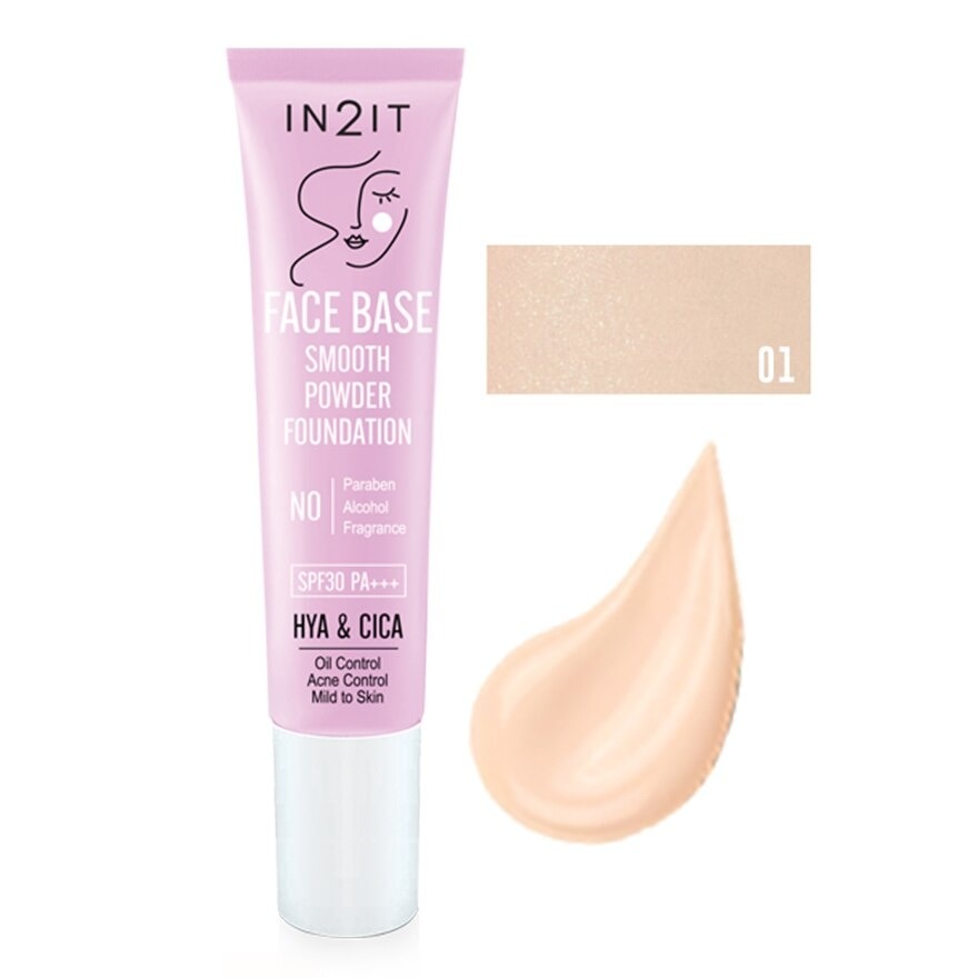 In2it Base Powder Foundation SPF30 PA+++ 15g. 101 Light