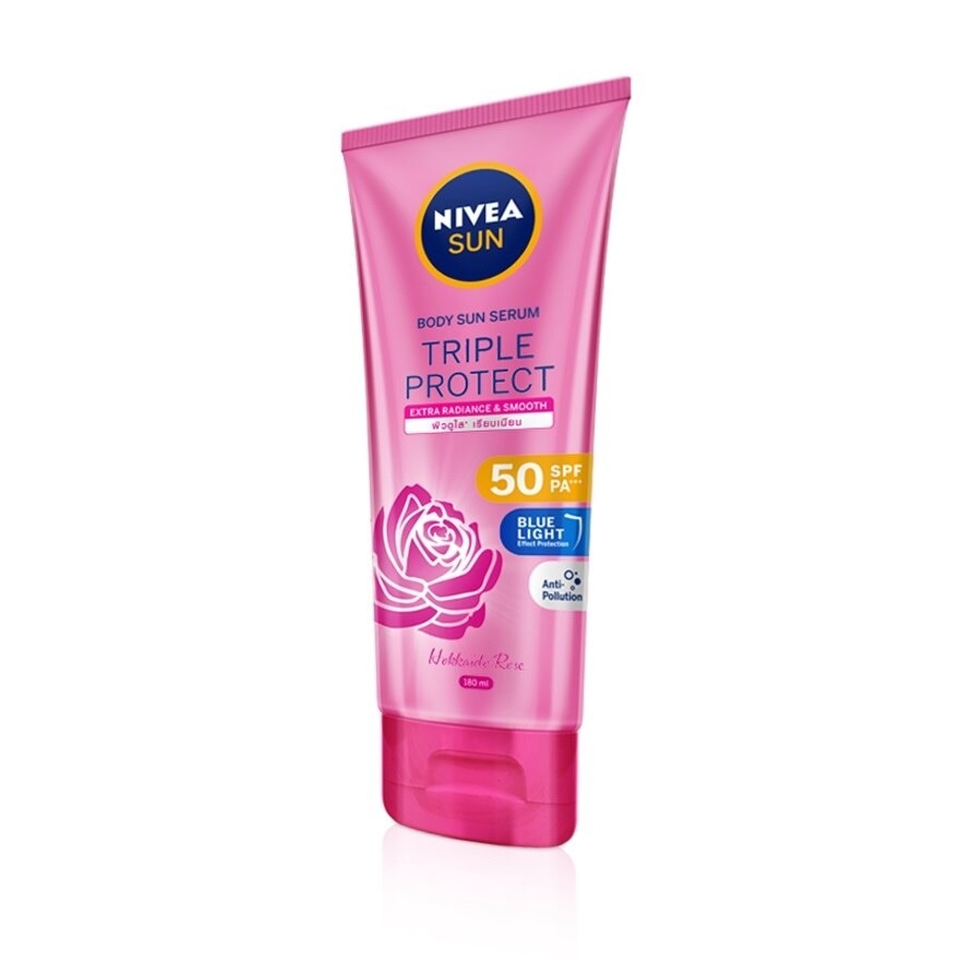 Nivea Sun Body Serum Triple Protect Extra Radiance  Smooth SPF50 PA+++ 180 Ml.