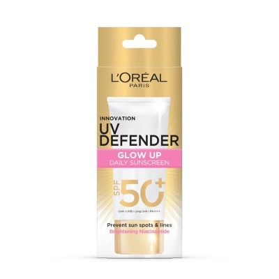 L'Oreal ลอรีอัล ปารีส ยูวี ดีเฟนเดอร์ โกลว์ อัพ เดลี่ ซันสกรีน เอสพีเอฟ50+ พีเอ++++ 50 มล.์