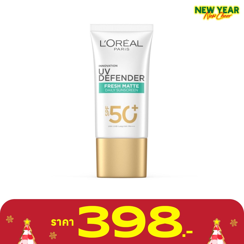 L'Oreal ลอรีอัล ปารีส ยูวี ดีเฟนเดอร์ เฟรช แมทท์ เดลี่ ซันสกรีน SPF50+ PA++++ 50 มล.