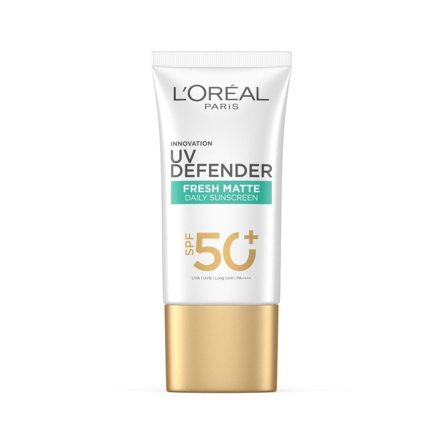 L'Oreal ลอรีอัล ปารีส ยูวี ดีเฟนเดอร์ เฟรช แมทท์ เดลี่ ซันสกรีน SPF50+ PA++++ 50 มล.