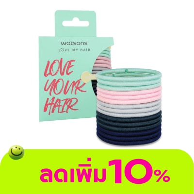 WATSONS - หนังยางรัดผม ที่มัดผม วัตสัน Watsons ขนาดกลางคละสี 15 ชิ้น