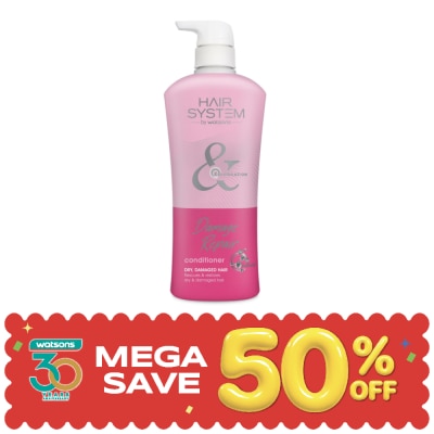Hair System by Watsons - แฮร์ ซิสเตม บาย วัตสัน แดเมจ รีแพร์ คอนดิชันเนอร์ สำหรับผมเสีย 500มล. image
