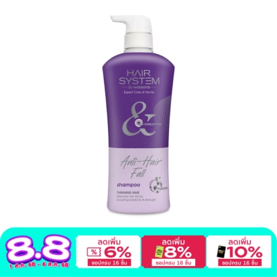 Hair System by Watsons แฮร์ ซิสเตม บาย วัตสัน แอนตี้-แฮร์ ฟอล แชมพู 500มล.