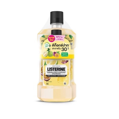 Listerine Listerine Mouthwash Pomelo  Passionfruit Zero Alcohol Twin Pack 500 Ml.+250 Ml.