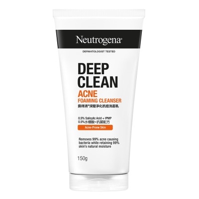 Neutrogena นูโทรจีนา ดีพ คลีน แอคเน่ โฟมมิ่ง คลีนเซอร์ 150 กรัม