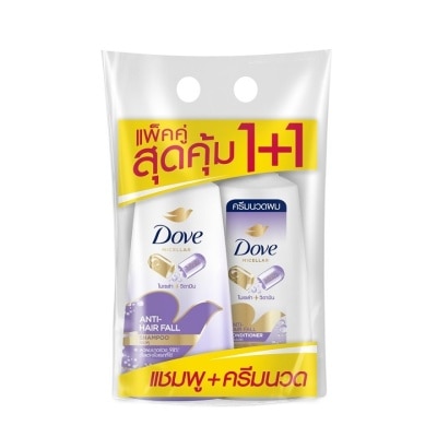 Dove โดฟ นูทริทีฟ โซลูชั่น แอนตี้ แฮร์ฟอล นอริชเม้นท์ แชมพู 380 มล.+คอนดิชันเนอร์ 380 มล.