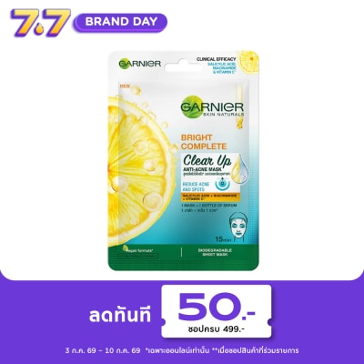 Garnier - Garnier Skin Naturals Bright Complete Clear Up Anti-Acne Mask 1's