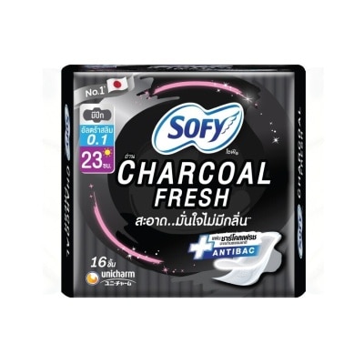 Sofy Sofy Than Charcoal Fresh UltraSlim 0.1 Wing 23 cm. 16 Pcs.