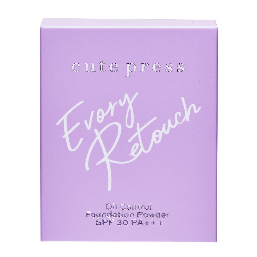 Cute Press Evory Retouch Oil Control Foundation Powder SPF30 PA+++ 12g. N1