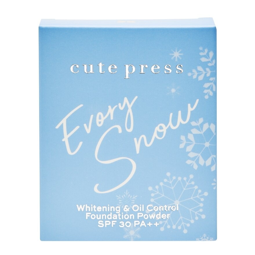 Cute Press Evory Snow Whitening  Oil Control Foundation Powder SPF30 PA++ 12g. P2