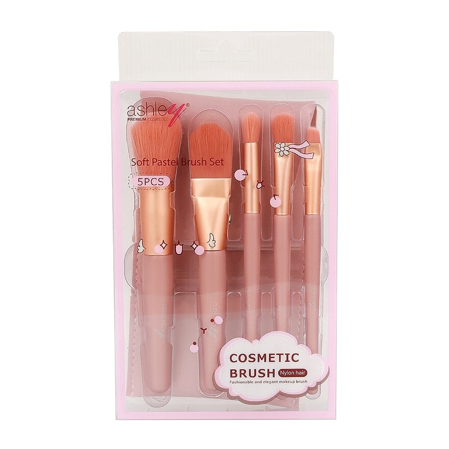 Ashley Soft Pastel Brush Set 5pcs Pink