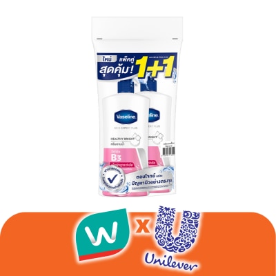 Vaseline - วาสลีน บอดี้ วอช สกิน เอ็กซ์เพิร์ท พลัส เฮลธี้ ไบรท์ 400 มล.แพ็คคู่ ครีมอาบน้ำ