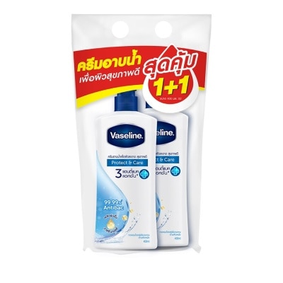 Vaseline วาสลีน เฮลธี้ พลัส บอดี้ วอช โพรเทค แอนด์ แคร์ 400 มล.แพคคู่