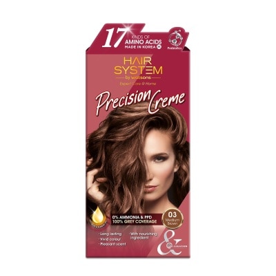 HAIR SYSTEM BY WATSONS แฮร์ ซิสเตม บาย วัตสัน พรีซิชั่น ครีม 03 มีเดียม บราวน์.