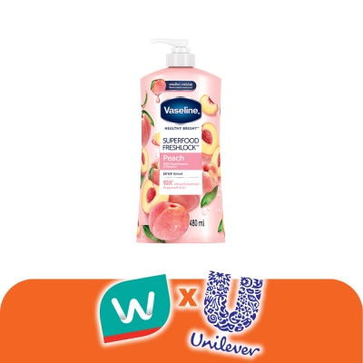 Vaseline - Vaseline Healthy Bright Superfood Freshlock Peach 480 Ml.
