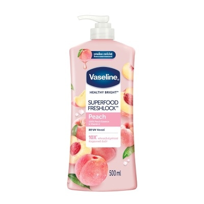 Vaseline Vaseline Healthy Bright Superfood Freshlock Peach 500 Ml. เซรั่มวิตามิน ผิวดูกระจ่างใ