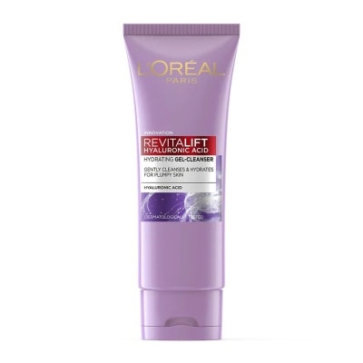 L'Oreal ลอรีอัล ปารีส รีไวทัลลิฟท์ ไฮยาลูรอนิค แอซิด ไฮเดรติง เจล คลีนเซอร์ 100 มล.