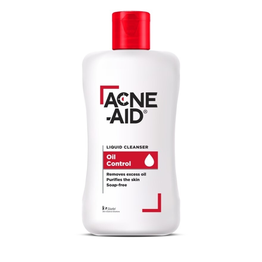 โฟมล้างหน้า Acne Aid แอคเน่ เอด สีแดง ลิควิด คลีนเซอร์ ลดสิวหน้ามัน 100 มล.