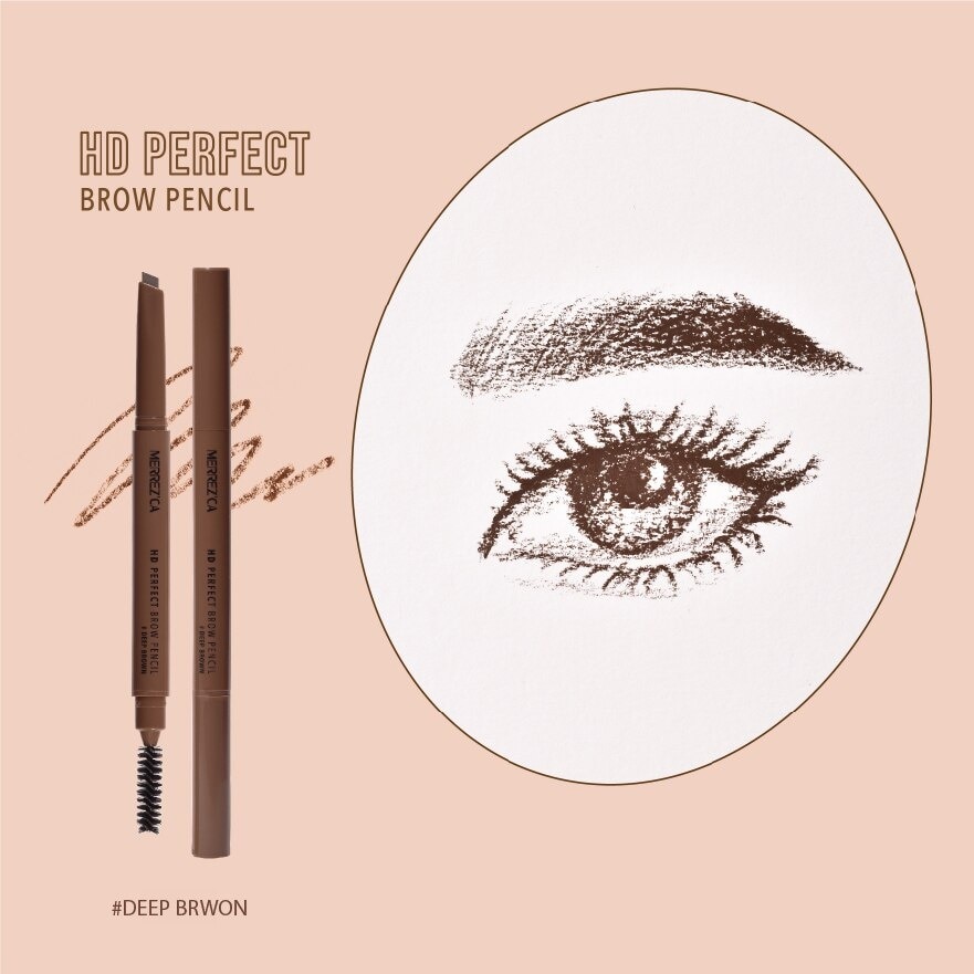 Merrez'ca HD Perfect Brow Pencil 0.04g. Deep Brown