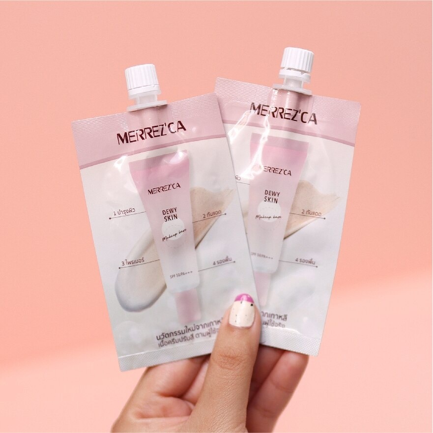 Merrez'ca Dewy Skin Makeup Base Sachet SPF50 PA+++ 5ml. Light