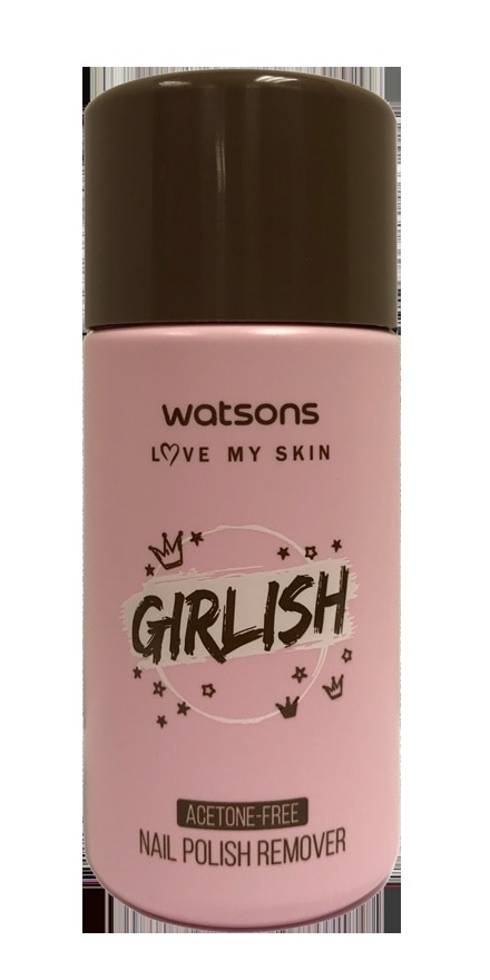 Watsons Girlish Acetone -Free Nail Polish Remover 100ml.