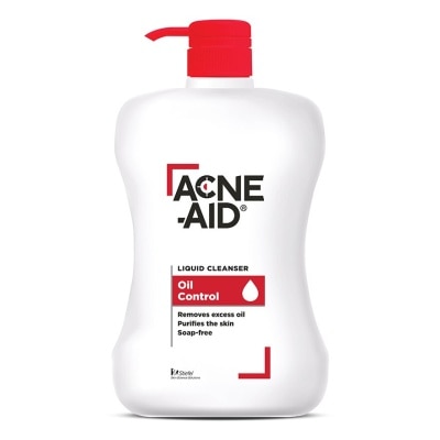 Acne Aid โฟมล้างหน้า Acne Aid สีแดง แอคเน่ เอด ลิควิด คลีนเซอร์ ลดสิวผิวแพ้ง่าย 900 มล.