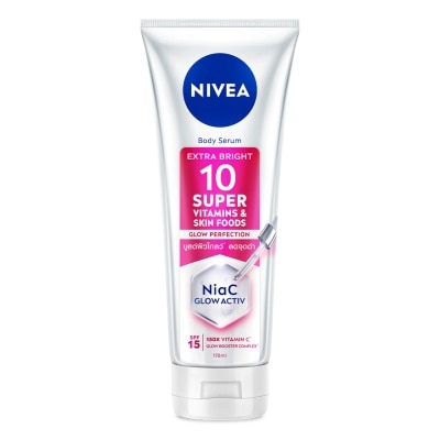 Nivea Nivea BodySerum Extra Bright 10Super Vitamins Skin Foods Glow Perfection SPF15 170Ml.