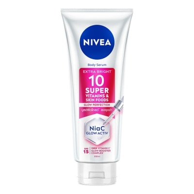 Nivea Nivea BodySerum Extra Bright 10Super Vitamins Skin Foods Glow Perfection SPF15 300Ml.