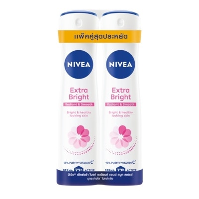 Nivea Nivea Spray Extra Bright Radiant  Smooth 150 Ml.Twin Pack ลดเหงื่อ ระงับกลิ่นกาย