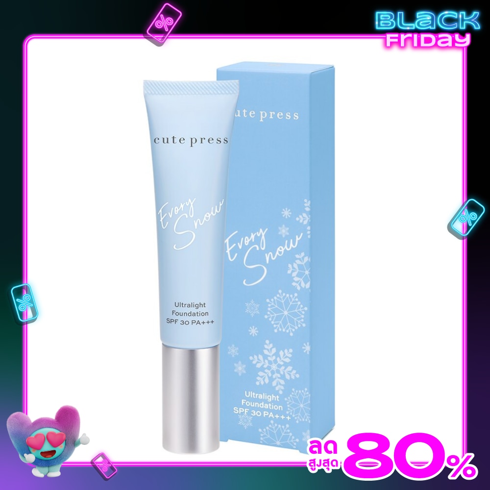 Cute Press Evory Snow Ultralight Foundation SPF30 PA+++ 30g. P2
