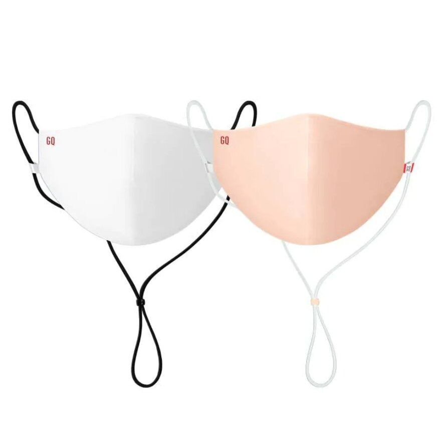 GQ Liquid Repellent Reusable Mask Pack White  Pink 2pcs. (1Free1) (Washable 30 times)