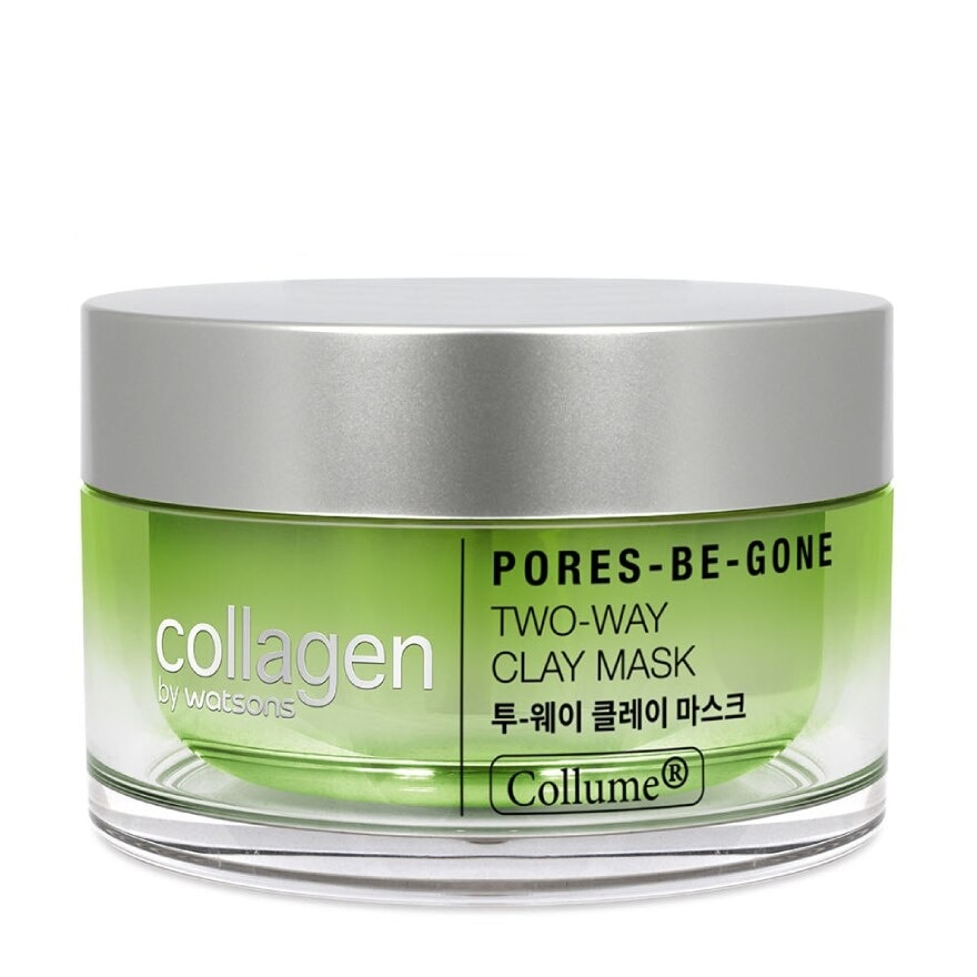 Collagen by Watsons Pores-Be-Gone Two-Way Clay Mask 100g.