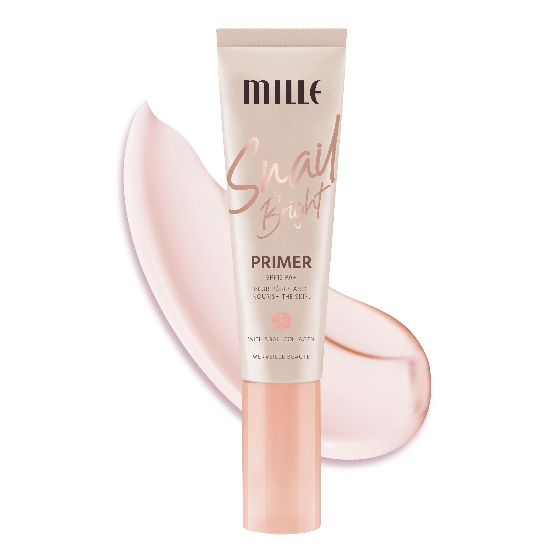 Mille Snail Bright Primer SPF15PA++ 30g. Pink