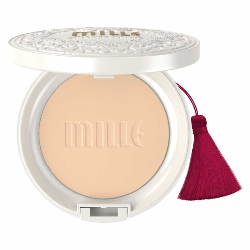 Mille Super Whitening Gold Rose Powder Pact SPF48 PA++ 11g. 02 Natural