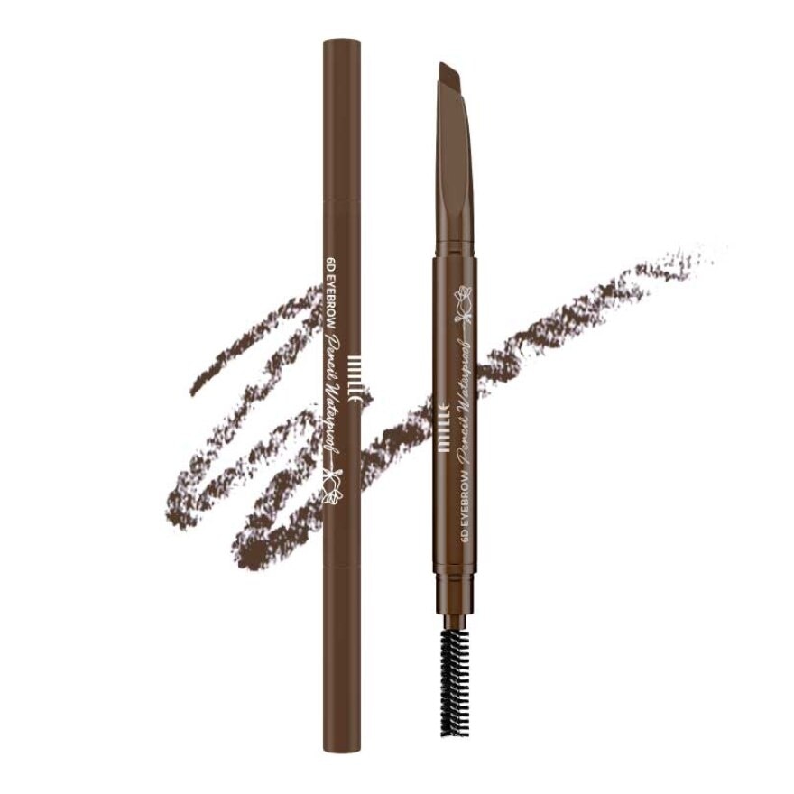 Mille 6D Eyebrow Pencil Waterproof 2g. 02 Dark Brown
