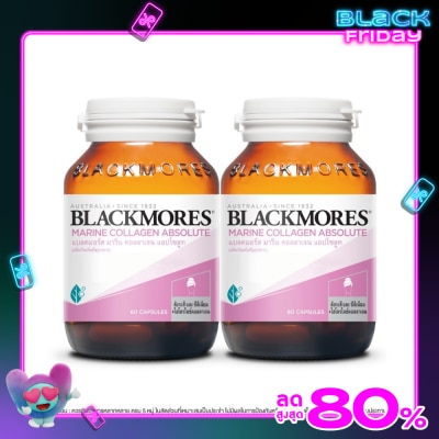 Blackmores แบลคมอร์ส มารีน คอลลาเจน แอบโซลูท 60 แคปซูลแพ็คคู่