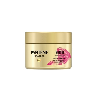 Pantene แพนทีน โปร-วี มิราเคิล ไบโอติน สเตร็ง วีคลี่ แฮร์ มาสก์ 170 มล.