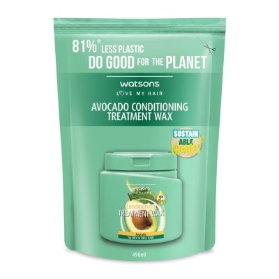 Watsons Watsons Treatment Wax Avocado for Dry or Dull Hair 490ml.(Refill)