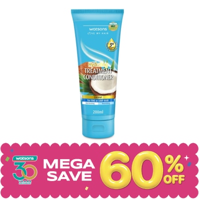 WATSONS - วัตสัน ทรีทเมนท์ คอนดิชันเนอร์ โคโคนัท ฟอร์ ฟายน์ ออร์ ลิมพ์ แฮร์ 200มล. image