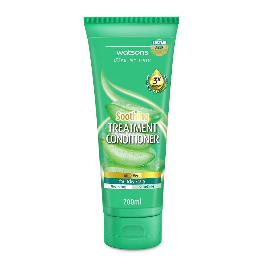 Watsons Treatment Conditioner Aloe Vera for Itchy Scalp 200ml.