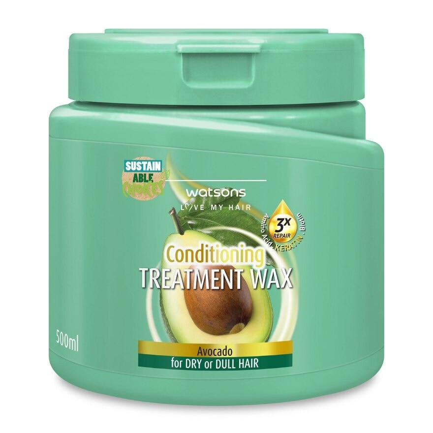 Watsons Treatment Wax Avocado for Dry or Dull Hair 500ml.