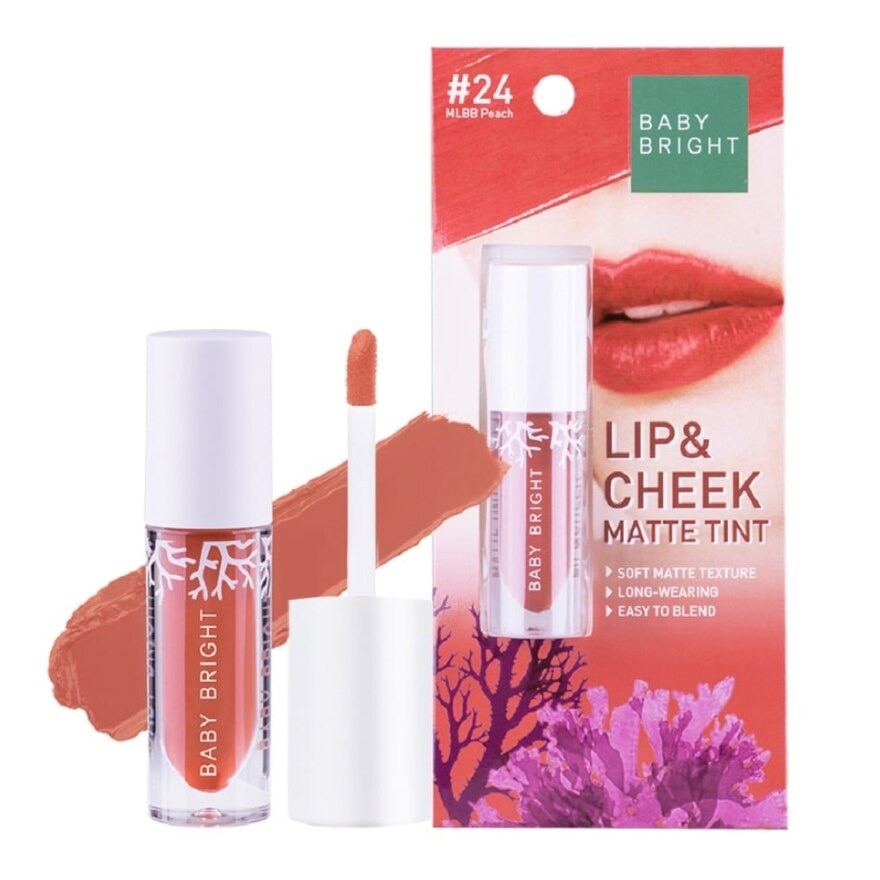 Baby Bright Lip  Cheek Matte Tint 2.4g. 24 MLBB Peach